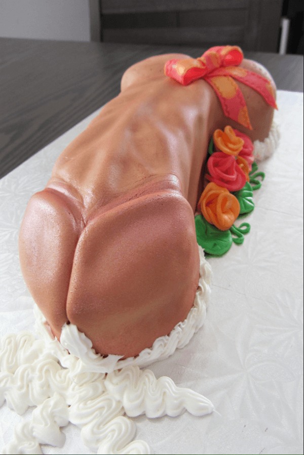 Bachelorette penis cake